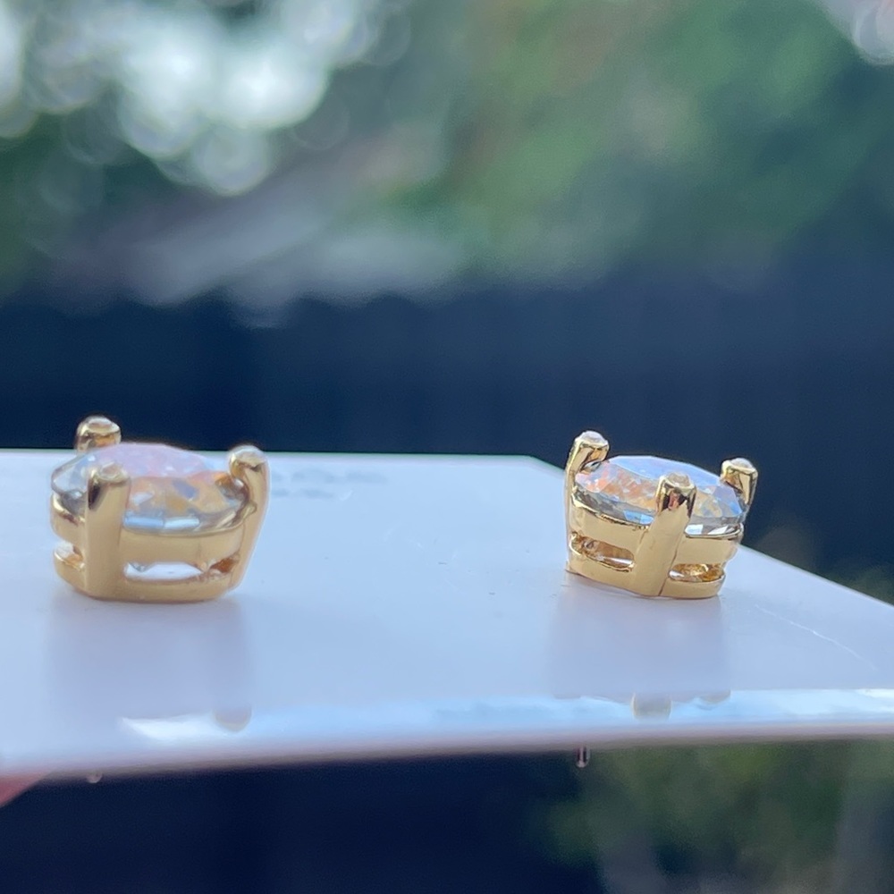 ♠️KATE SPADE New York Rise and Shine Stud Earrings in Gold Patina - Picture 14 of 15